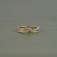 Round Cut Lab Grown Diamond Knot Wedding Band