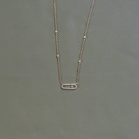 Lab Grown Diamond Paper Clip Necklace