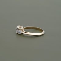 Three Stone Round Lab Diamond Engagement-Ring