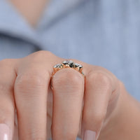 Three Stone Round Lab Diamond Bezel Set Engagement Ring