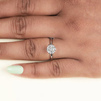 Portuguese Round Cut Solitaire Engagement Ring