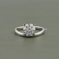 Round Lab Diamond Solitaire Ring