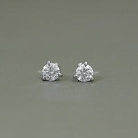 Round Cut Lab Diamond Solitaire Stud Earrings