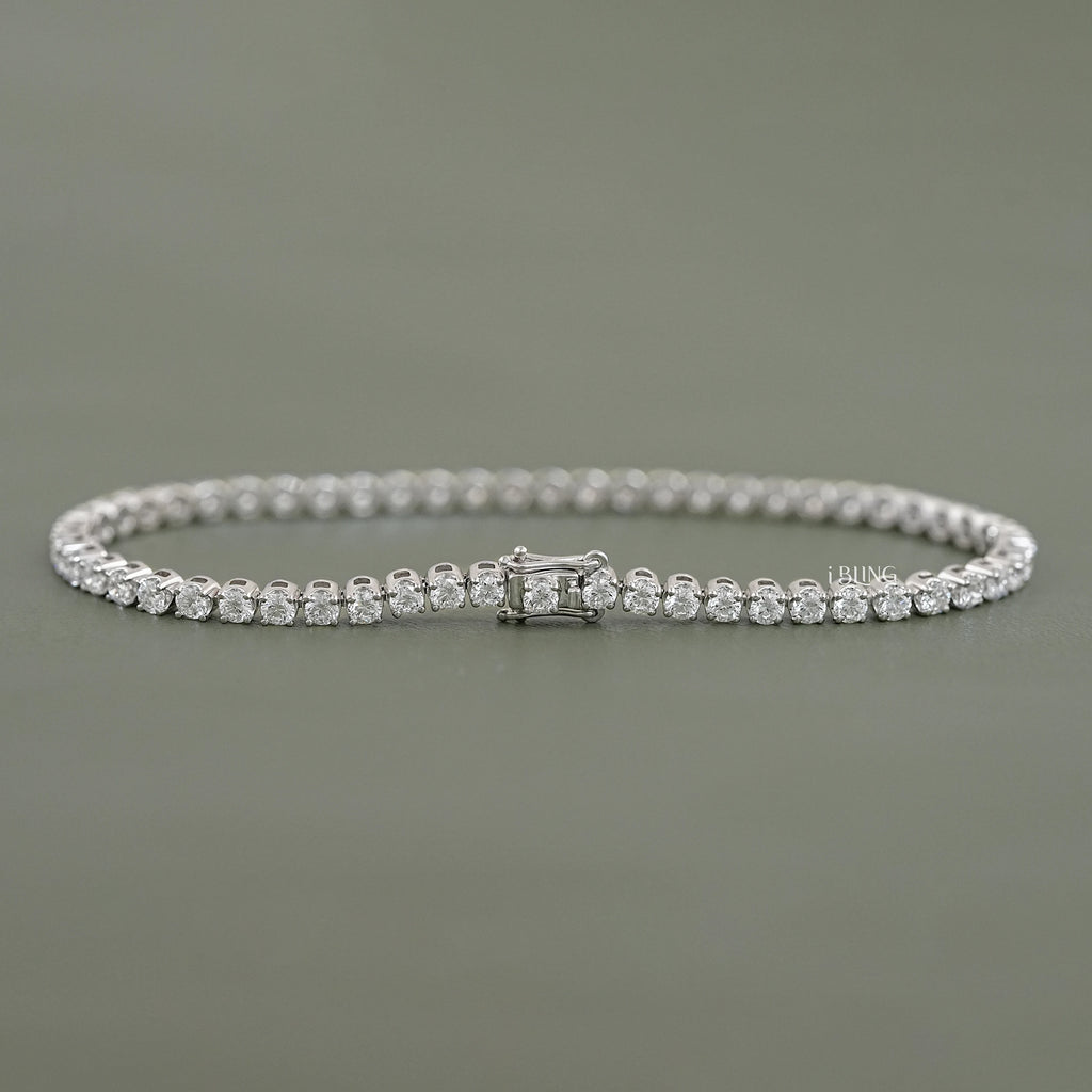 2.50 MM Round Lab Diamond Tennis Bracelet