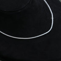 Round Lab Grown Diamond Tennis Necklace