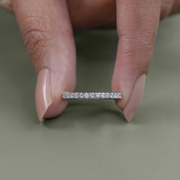 Round Lab Diamond Full Eternity Wedding Band