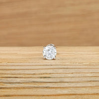 Round Lab Grown Diamond Men's Stud