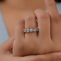 Bezel Set Round Cut Lab Grown Diamond Wedding Band