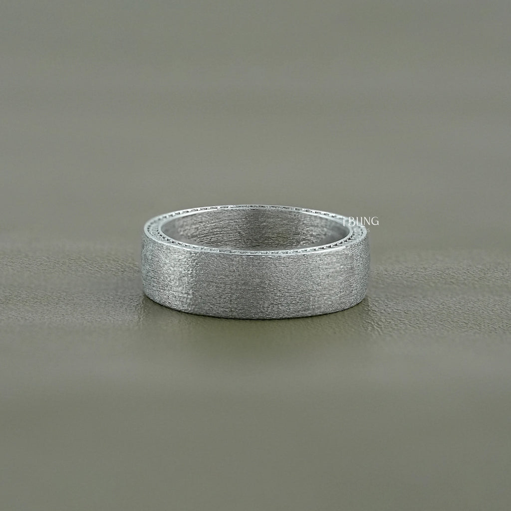 Round Cut Lab Grown Diamond Men's Wedding Band