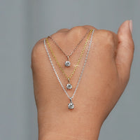 Round Lab Grown Diamond Solitaire Necklace