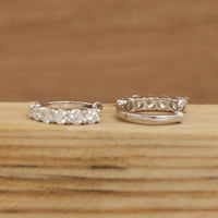 Round Cut Lab Diamond Huggie Hoop Earrings