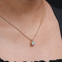 Round Cut Lab Grown Diamond Solitaire Necklace