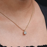 Round Cut Lab Grown Diamond Solitaire Necklace
