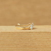 Round Cut Lab Diamond Men's Hoop Earrings