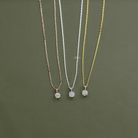 Round Lab Grown Diamond Solitaire Necklace