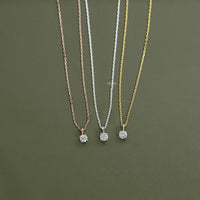 Round Lab Grown Diamond Solitaire Necklace