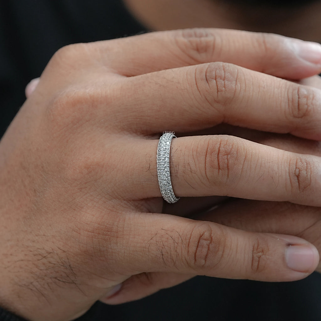 Micro Pave Diamond Eternity Band