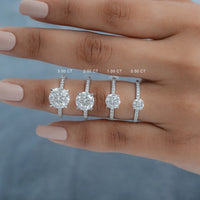 Round Moissanite Solitaire Accent Engagement Ring