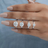 Four Prong Setting Round Moissanite Solitaire Ring