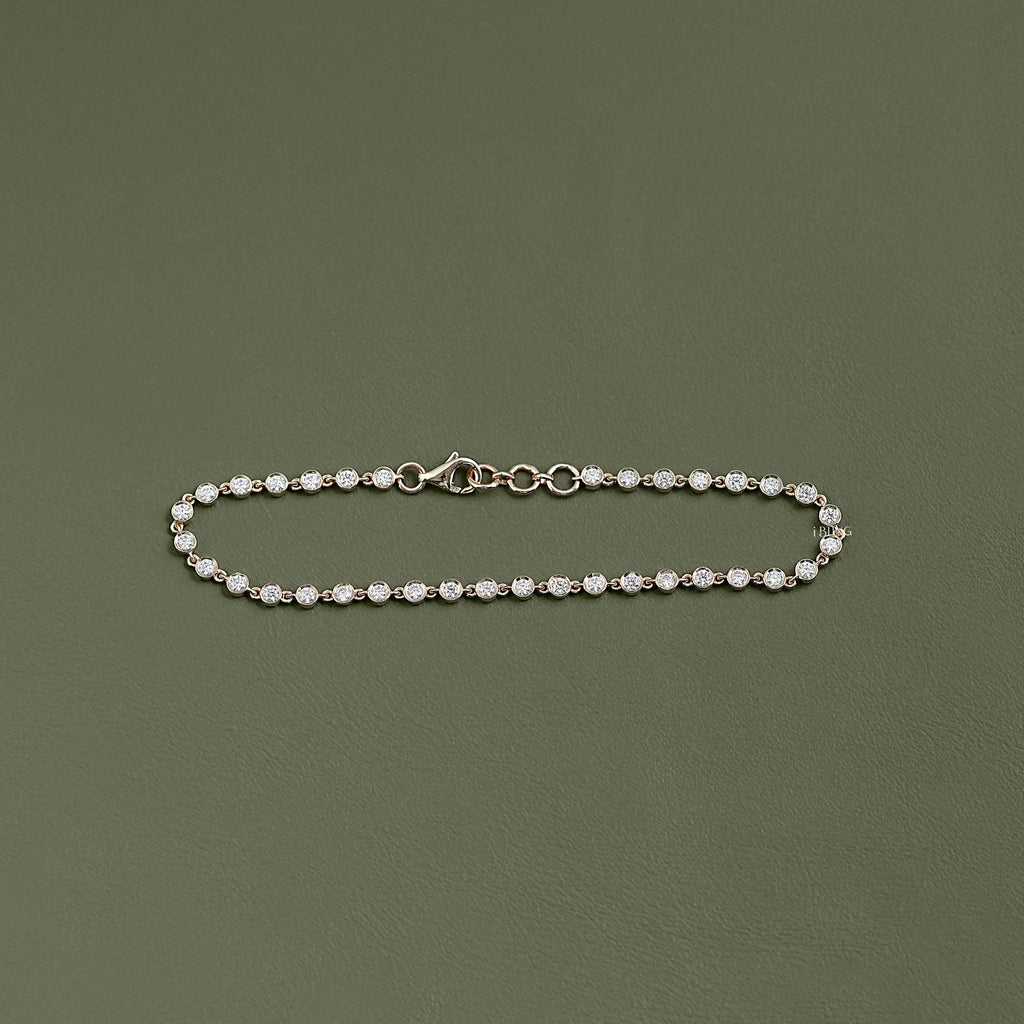 Round Cut Lab Diamond Tennis Bracelet
