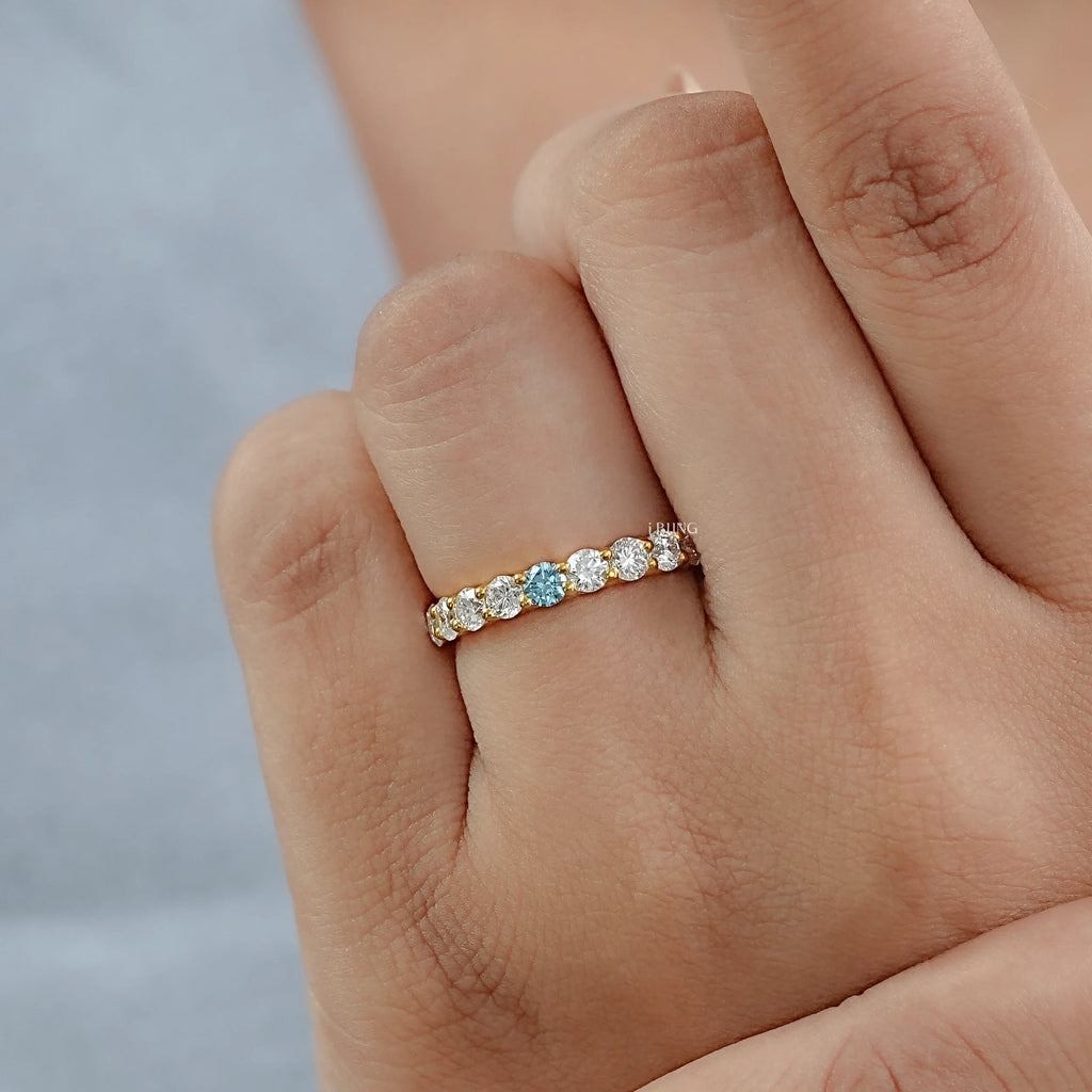 3.00 MM Round Cut Lab Diamond Wedding Band