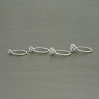 Four Prong Setting Round Moissanite Solitaire Ring