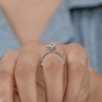 Old European Round Cut Solitaire Accent Stone Ring