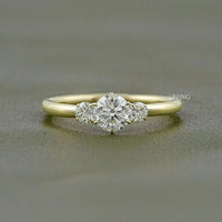 Old European Round Three Stone Anniversary Ring