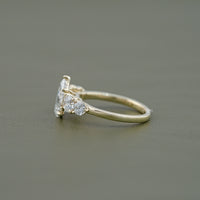 Pear And Round Cut Diamond Five Stone Engagement Ring