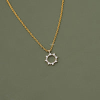 Round Cut Lab Diamond Open Circle Necklace