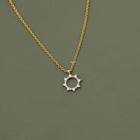 Round Cut Lab Diamond Open Circle Necklace