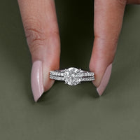 Round Cut Solitaire Set Bridal Ring For Wedding