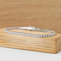 Round Cut Lab Diamond Tennis Bridal Bracelet