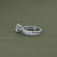 Round Cut Solitaire Set Bridal Ring For Wedding
