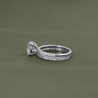 Round Cut Solitaire Set Bridal Ring For Wedding
