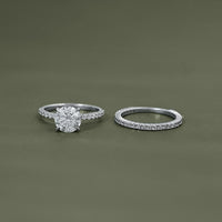 Round Cut Solitaire Set Bridal Ring For Wedding
