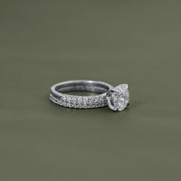 Round Cut Solitaire Set Bridal Ring For Wedding
