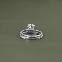 Round Cut Solitaire Set Bridal Ring For Wedding