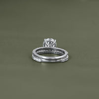 Round Cut Solitaire Set Bridal Ring For Wedding