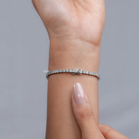 Round Cut Lab Diamond Tennis Bridal Bracelet