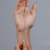 Round Cut Lab Diamond Tennis Bridal Bracelet
