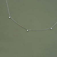 Round Cut Lab Diamond Dainty Necklace