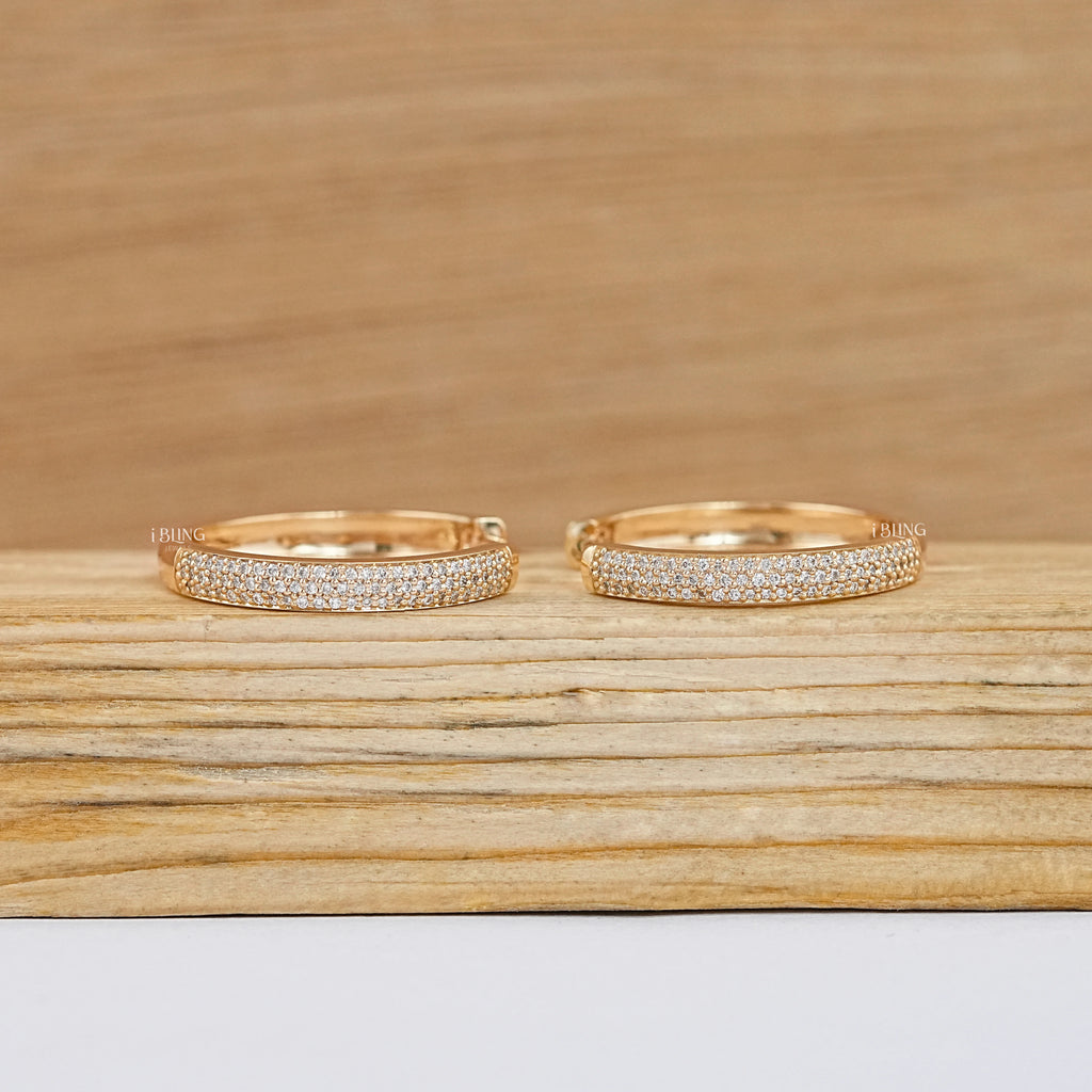 Round Cut Lab Grown Diamond Hoop Earrings