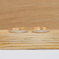 Round Cut Lab Grown Diamond Hoop Earrings