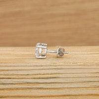Round Cut Lab Diamond Screw Back Men's Stud Earrings