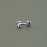 Oval Cut Diamond Screw Back Earrings