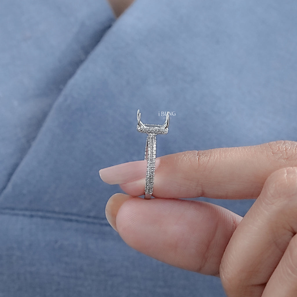 Radiant Cut Semi Mount Ring