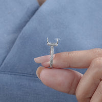 Radiant Cut Semi Mount Ring