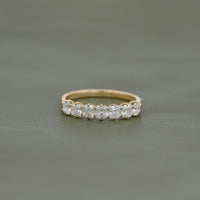 Seven Stone Old Mine Cushion Cut Wedding Band