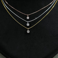 Round Lab Grown Diamond Solitaire Necklace
